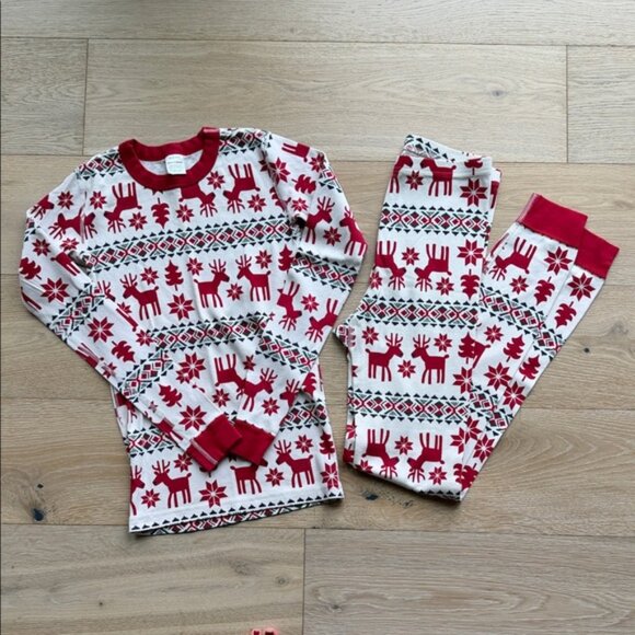 Hanna Anderson Red and White Kids Pajamas - Picture 2 of 4